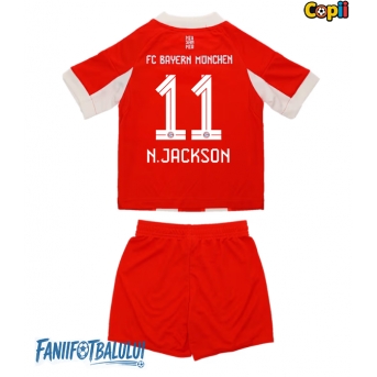 Bayern Munich Nicolas Jackson #11 Echipament de Fotbal Replică 2025-26 Copii Acasa (+ Șorturi)